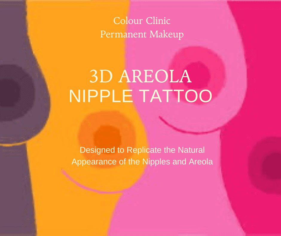 The art of 3D areola tattooing with the illusion of nipple protrusion.