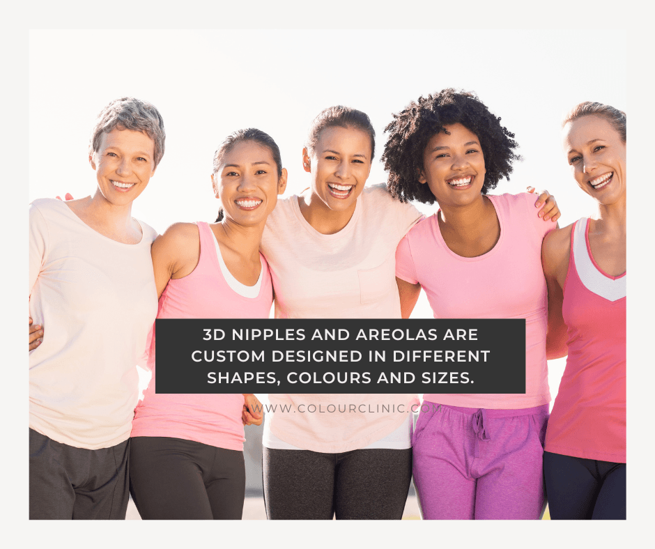 3D nipples and areolas are designed in different shapes, colours and sizes to suit your needs.
