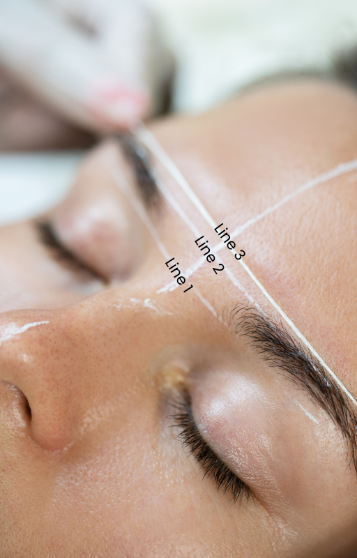 Permanent Makeup Oakville eyebrow mapping lines